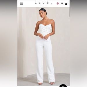 Club L .. White Romper, never worn, original tags, size L